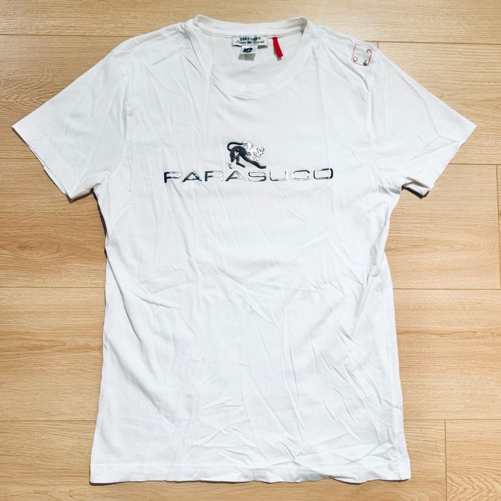 Parasuco White Short Sleeve Logo Crewneck Shirt